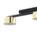 Lampa sufitowa DALLAS GOLD/BLACK czarna listwa ze złotymi kloszami TK Lighting