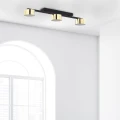 Lampa sufitowa DALLAS GOLD/BLACK czarna listwa ze złotymi kloszami TK Lighting