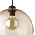 Lampa wisząca CUBUS kula z bursztynowego szkła TK Lighting