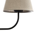 Kinkiet CHICAGO czarny z abażurem z naturalnego lnu TK Lighting
