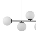 Lampa wisząca CELESTE na czarnej listwie z 5 białymi kloszami TK Lighting