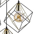 Lampa wisząca ALAMBRE 4 czarno-złote druciane klosze TK Lighting