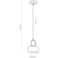 Lampa wisząca VICHY ze szklanym, grafitowym kloszem na GU10 TK Lighting