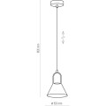 Lampa wisząca VICHY ze złotymi elementami oraz szklanym, transparentnym kloszem TK Lighting