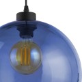 Lampa wisząca CUBUS z niebieskiego szkła z kulistym kloszem TK Lighting