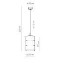 Lampa wisząca BOGART WHITE z biało-złotym perforowanym kloszem TK Lighting