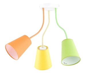 Lampa sufitowa WIRE COLOUR kolorowa z 3 kloszami do pokoju dziecięcego TK Lighting