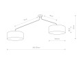 Lampa sufitowa FALCON z czarnymi abażurami na długich ramionach Nowodvorski Lighting