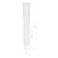 Lampa wisząca LASER SOLID BRASS VII na okrągłej rozecie z 7 mosiężnymi rurkami Nowodvorski