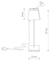Lampa ogrodowa bezprzewodowa na stół USB MAHE LED WHITE 8397 Nowodvorski Lighting