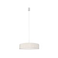 Lampa wisząca TURDA WHITE III z białej tkaniny z abażurem o średnicy 50cm Nowodvorski