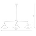 Lampa wisząca CRAFT w stylu industrialnym z metalowymi kloszami Nowodvorski