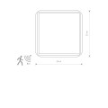 Lampa sufitowa biała łazienkowa TAHOE II SENSOR z czujnikiem ruchu Nowodvorski Lighting