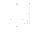Lampa wisząca TURDA GRAY IV z abażurem z szarej tkaniny Nowodvorski