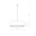 Lampa wisząca MIST III z białym abażurem o średnicy 56cm Nowodvorski