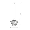 Lampa wisząca WAVE S czarna druciana nowoczesna Nowodvorski