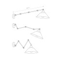 Lampa wisząca składana harmonijka Pantograph do loftu styl industrialny Nowodvorski Lighting