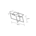 Plafon Frame 3D 3000K czarna LP-980/3D3 BK Light Prestige