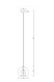Lampa wisząca Arette 1 złoty LP-133/1P Light Prestige
