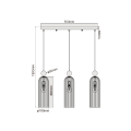 Lampa wisząca Piega 3 LP-939/3L smoked Light Prestige