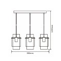 Lampa wisząca Savona 3 srebrna LP-707/3L Light Prestige