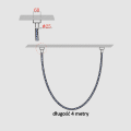 Lampa wisząca Rope Light 4M biały/złoty LP-642/4M Light Prestige