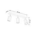 Lampa sufitowa ZEKE 3 dąb GU10 3x40W IP20 SL.1030 SOLLUX
