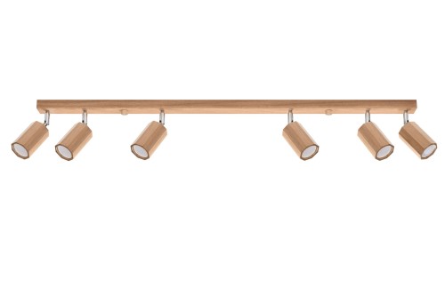 Lampa sufitowa ZEKE 6 dąb GU10 6x40W IP20 SL.1032 SOLLUX