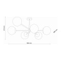 Lampa sufitowa SARIUS BLACK 6 PŁ 4734 TK Lighting