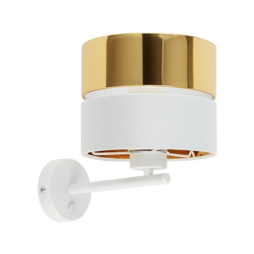 Kinkiet HILTON WHITE/GOLD 1 PŁ 4770 TK Lighting