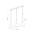 Lampa wisząca NORD WHITE 3 PŁ 4869 TK Lighting