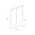 Lampa wisząca NORD BLACK 3 PŁ 4871 TK Lighting