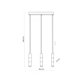 Lampa wisząca VIVIEN BLACK/GOLD 3 PŁ 4757 TK Lighting