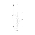 Lampa wisząca LUNA z pięcioma szklanymi kulami Zuma Line