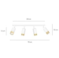 Lampa sufitowa HIRO 4 WH/GOLD 963/4 EMIBIG
