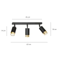 Lampa sufitowa HIRO 3 BL/GOLD 965/3 EMIBIG