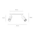 Lampa sufitowa HIRO 2 WH/CHROME 962/2 EMIBIG