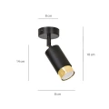 Lampa sufitowa HIRO 1 BL/GOLD 965/1 EMIBIG