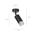 Lampa sufitowa HIRO 1 BL/CHROME 964/1 EMIBIG