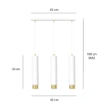 Lampa wisząca KIBO 3 WH/GOLD 642/3 EMIBIG