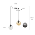 Lampa wisząca GIGI 3 BL MIX 939/3 EMIBIG