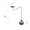 Lampa wisząca GIGI 1 BL GRAFIT 937/1 EMIBIG