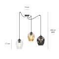 Lampa wisząca LEVEL 3 BL MIX 759/3 EMIBIG