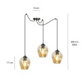 Lampa wisząca LEVEL 3 BL MIODOWY 758/3 EMIBIG
