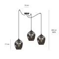 Lampa wisząca LEVEL 3 BL GRAFIT 757/3 EMIBIG