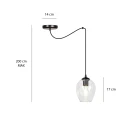 Lampa wisząca LEVEL 1 BL TRANSPARENT 756/1 EMIBIG
