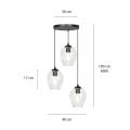 Lampa wisząca ISTAR 3 BL PREMIUM TRANSPARENT 679/3PREM EMIBIG
