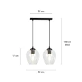 Lampa wisząca ISTAR 2 BL TRANSPARENT 679/2 EMIBIG