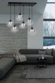 Lampa wisząca COSMO 6 BL GRAFIT 712/6 EMIBIG
