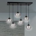 Lampa wisząca COSMO 6 BL GRAFIT 712/6 EMIBIG